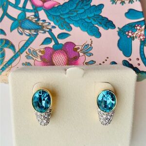 Ocean blue crystal earrings